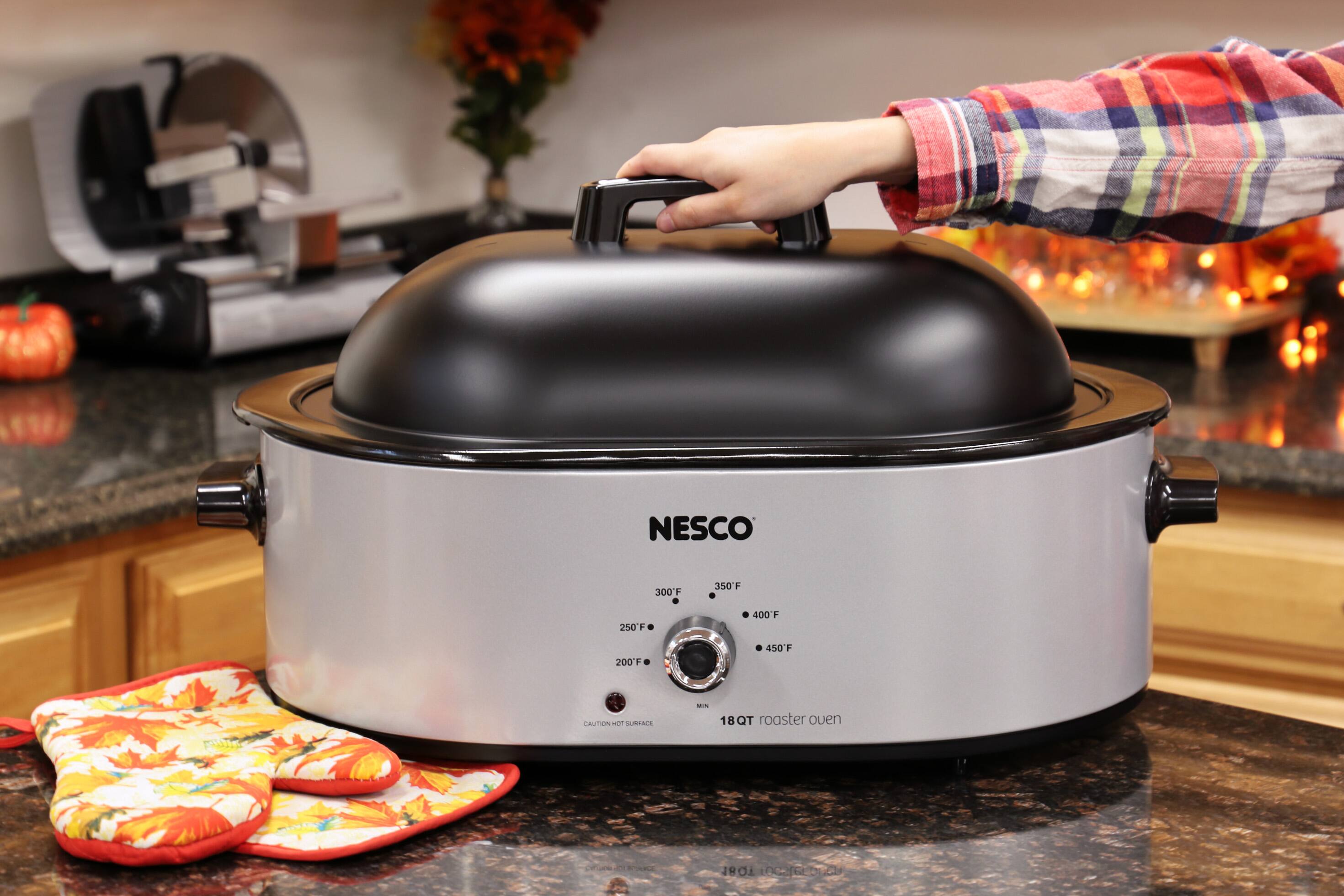 NESCO 300F 350F 250F 400F 200F 450F 18 QT roaster oven