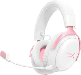 HyperX - Cloud III S Wireless Gaming Headset for PC, PS5, PS4, Nintendo Switch, Mac, and Mobile - White/Pink