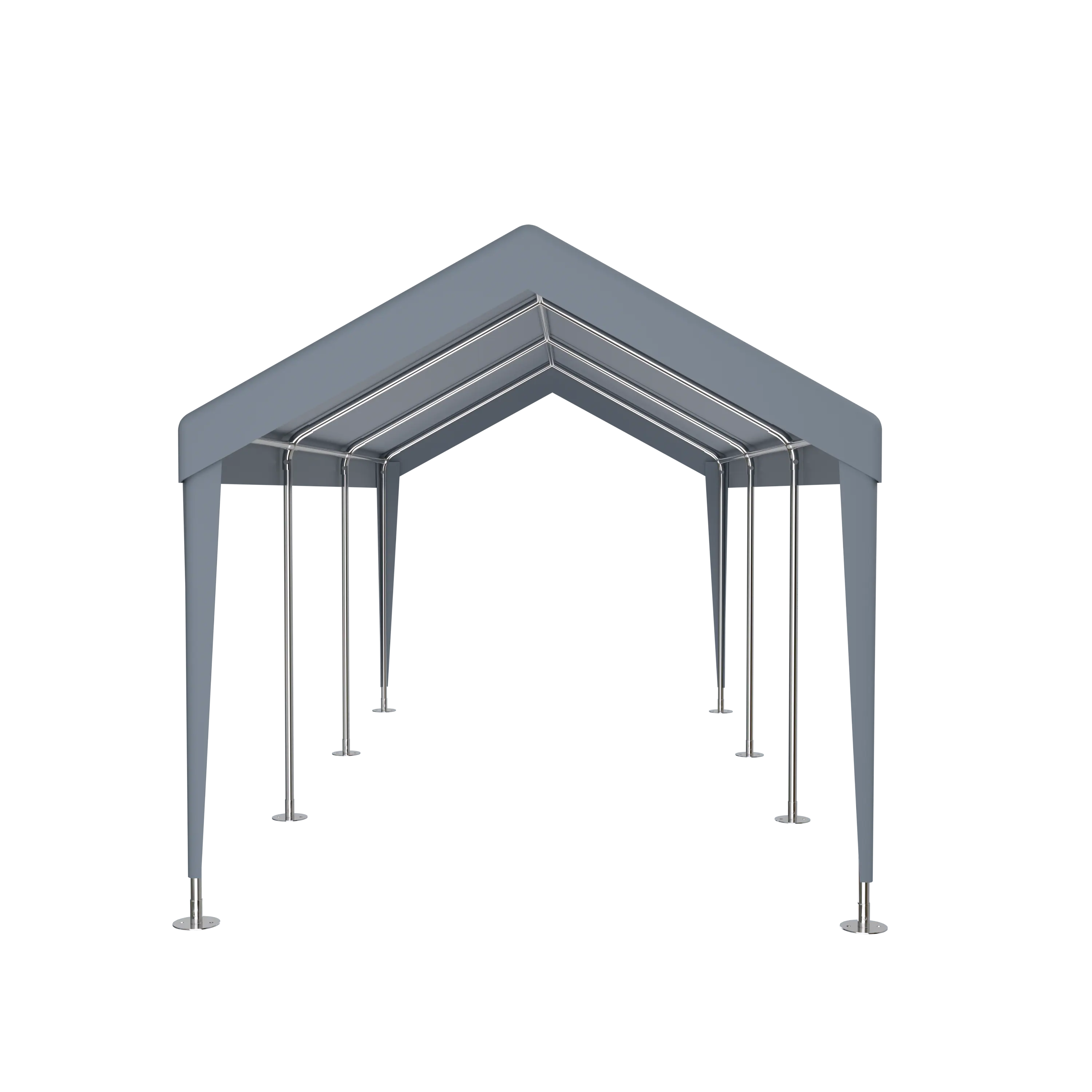 Alt View 1. LOVMOR - 12x20FT Carport Polypropylene Canopy Party Tent Anchor Kit for Outdoor Garden Grey.