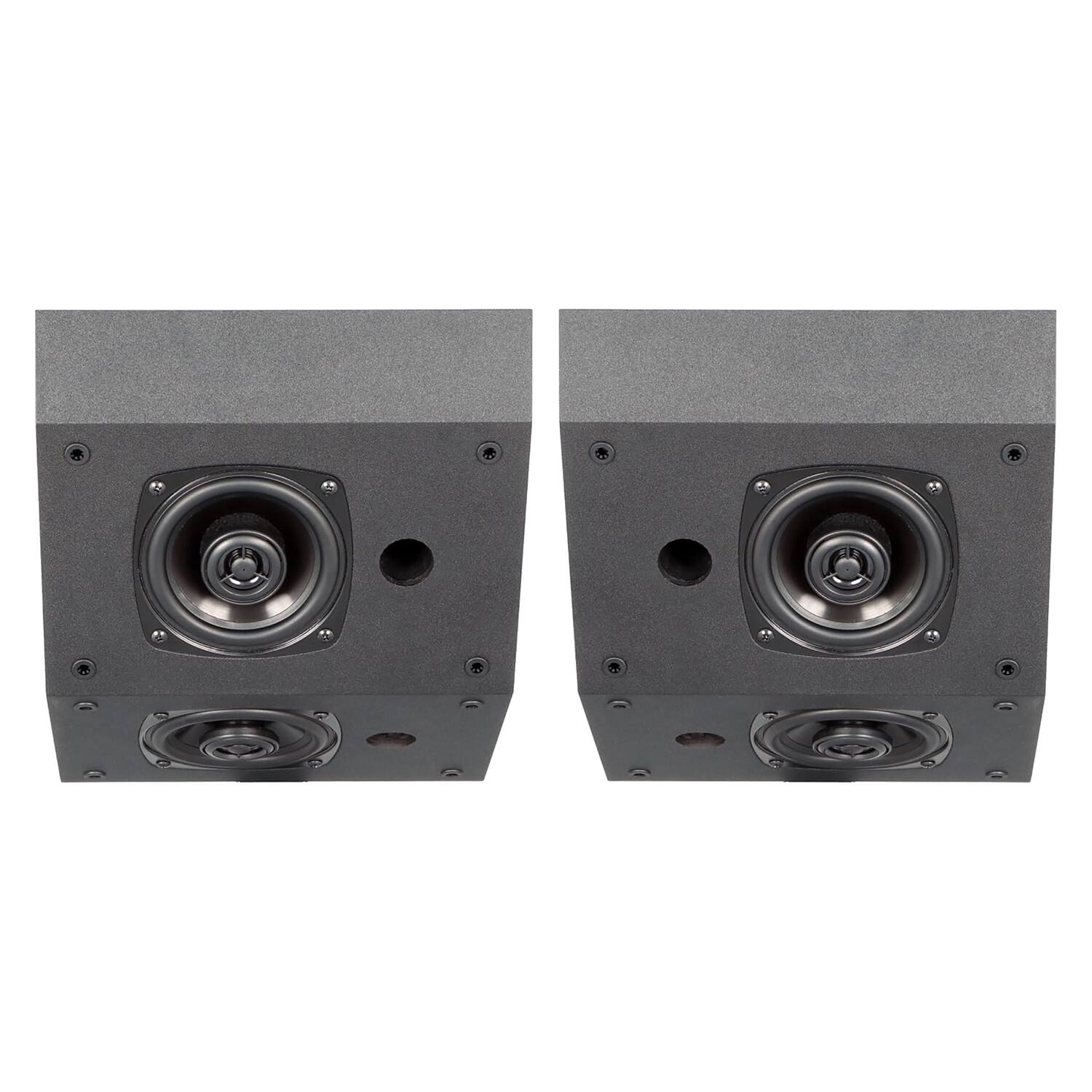 Back. BIC America - RtR Elite S3070 4.5" 100W Dual-Angle On-Wall Surround Speakers, Dolby Atmos, Horizontal & Vertical Mounting, 8 Ohm - Matte Black.