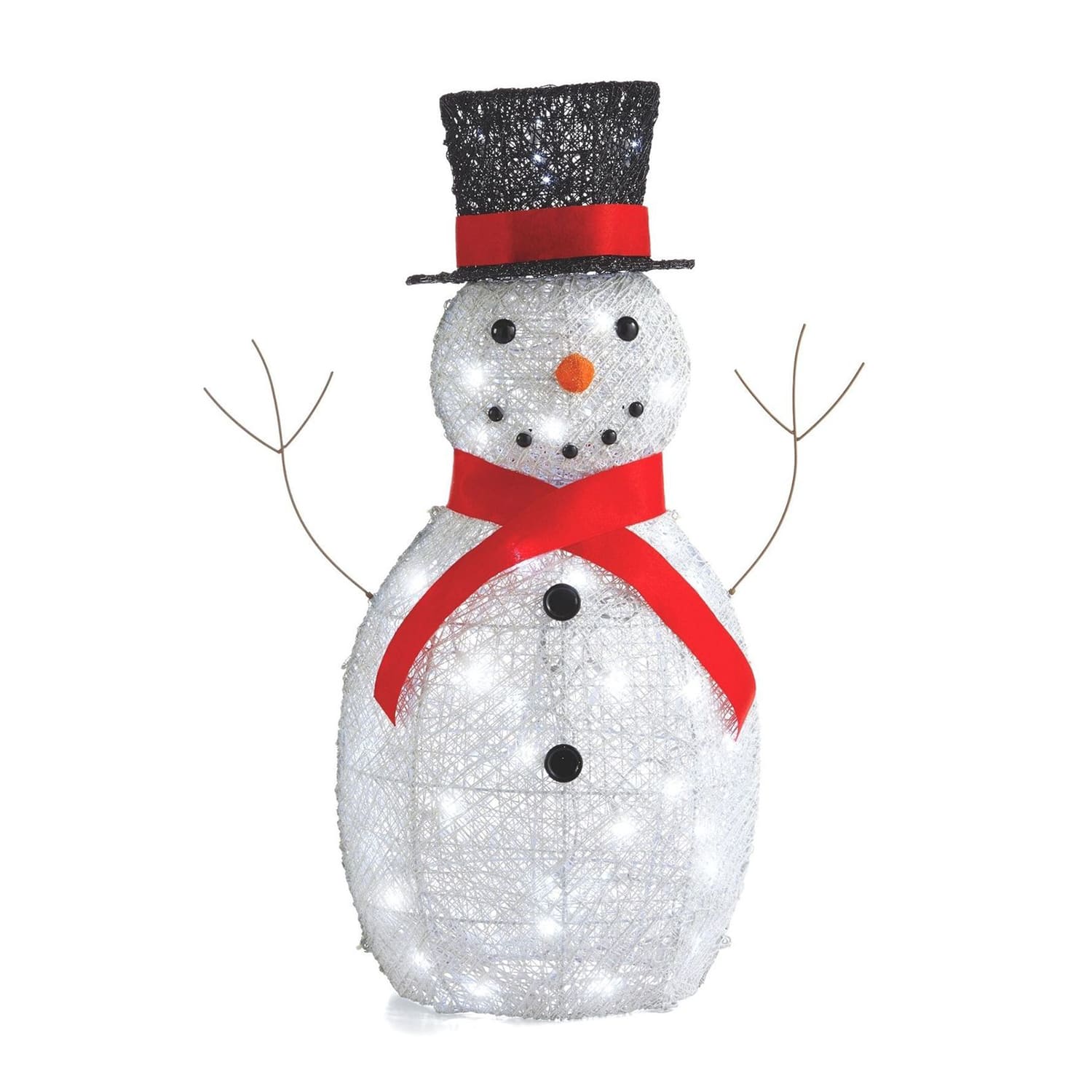 NOMA - Snowman Christmas Display PreLit Bright LED Outdoor Holiday Lawn Decoration - White