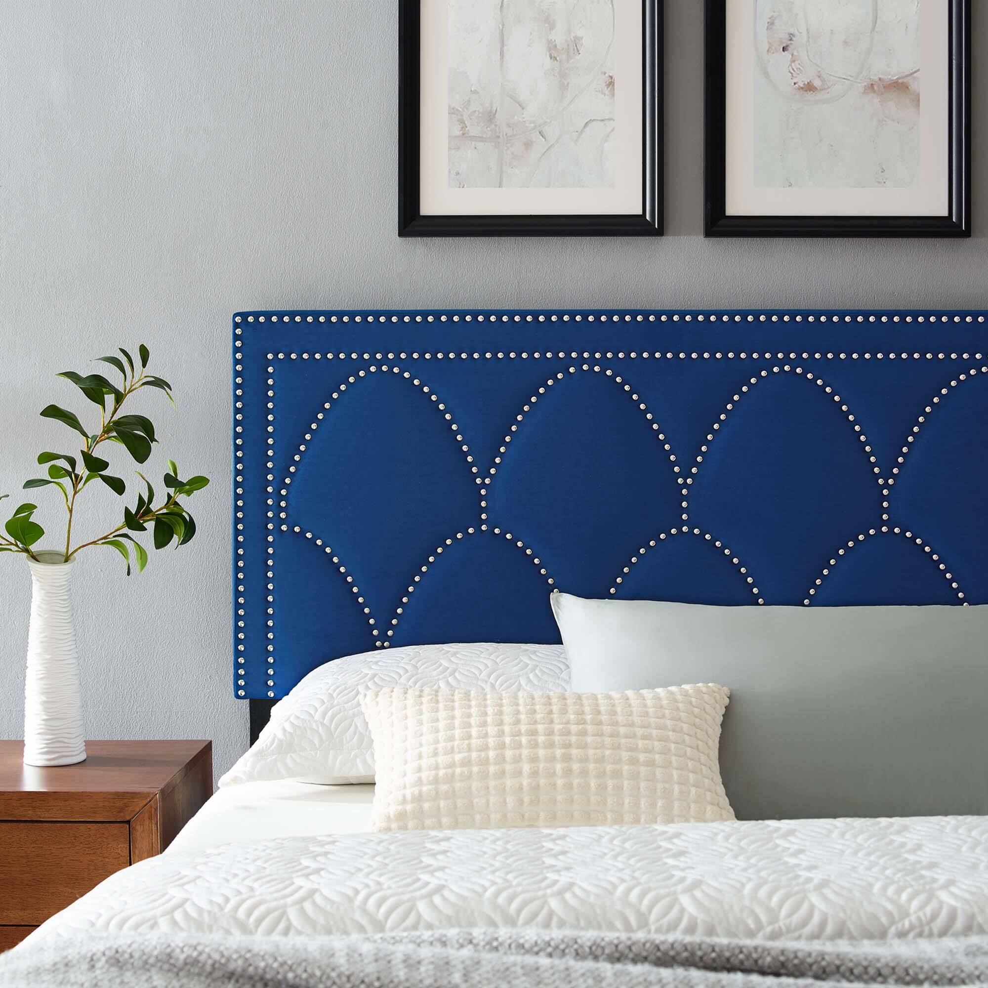 Alt View 4. Modway - Greta Performance Velvet Twin Headboard by Modway - Navy.