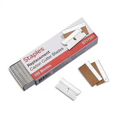 Staples Replacement Carton Cutter Blades
100 Blades
ST17551