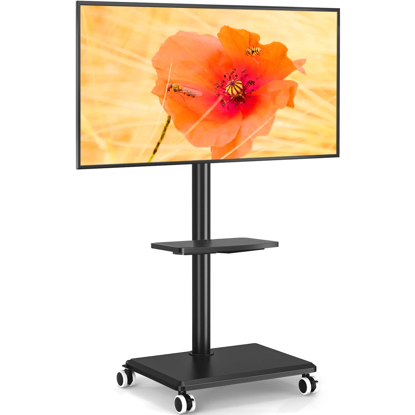 TVON - Rolling TV Stand with Shelf for 32 to 60 Inch TVs up to 88lbs - Black price history on PriceWatchPro