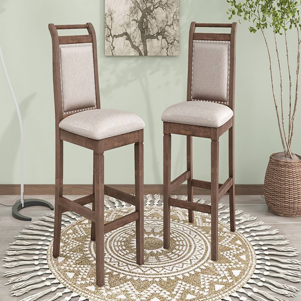 Left. Loheer - Loheer 3-Piece Drop Leaf Dining Set Counter Height Table with 2 Chairs Brown - Brown.