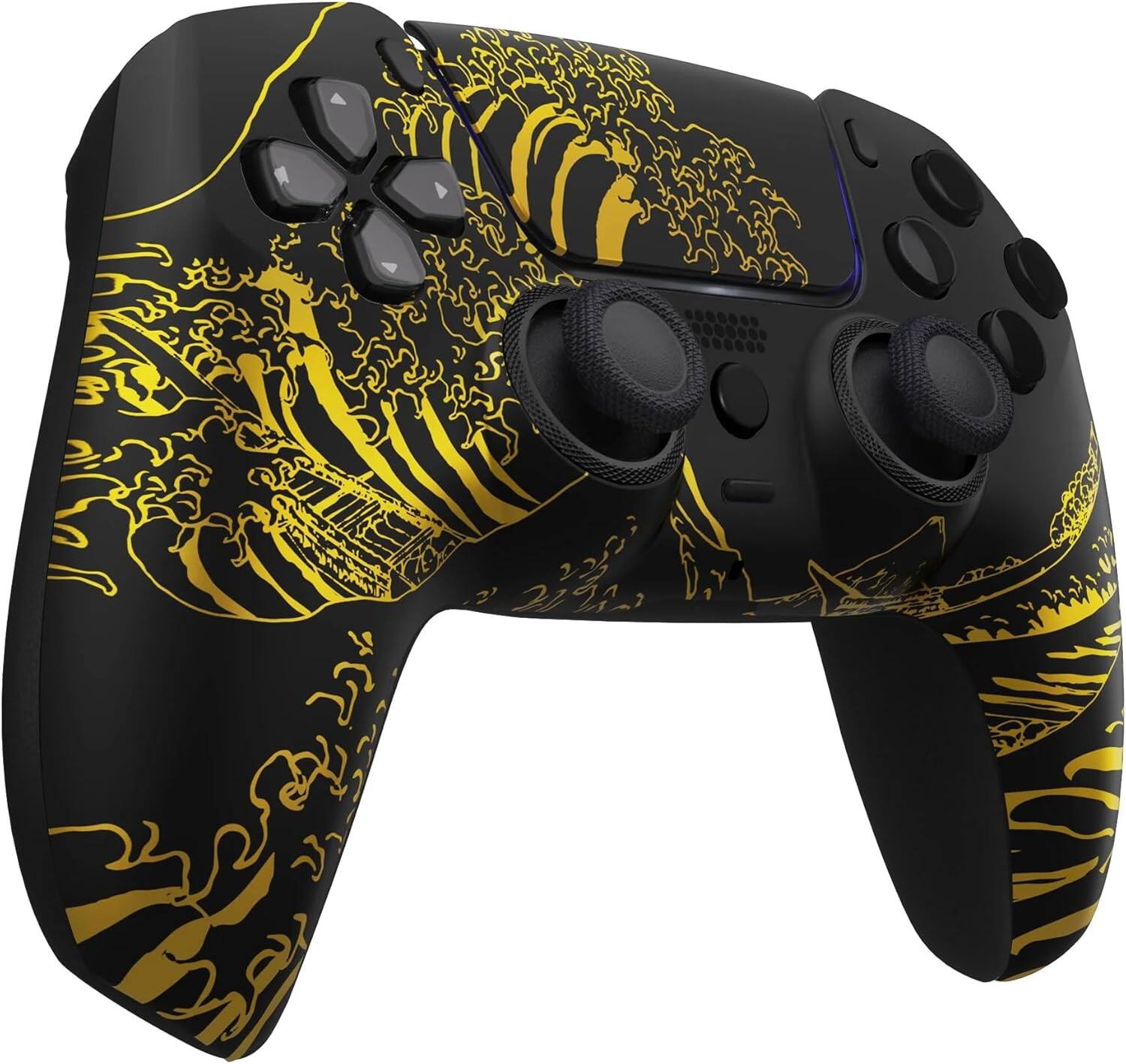 Left. Custom Controllerzz - Custom Wireless Controller for PS5 - Golden Waves.