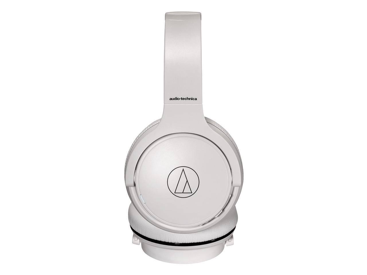 Alt View 2. Audio-Technica - ATH-S220BT Wireless On-Ear Headphones (White) - White.