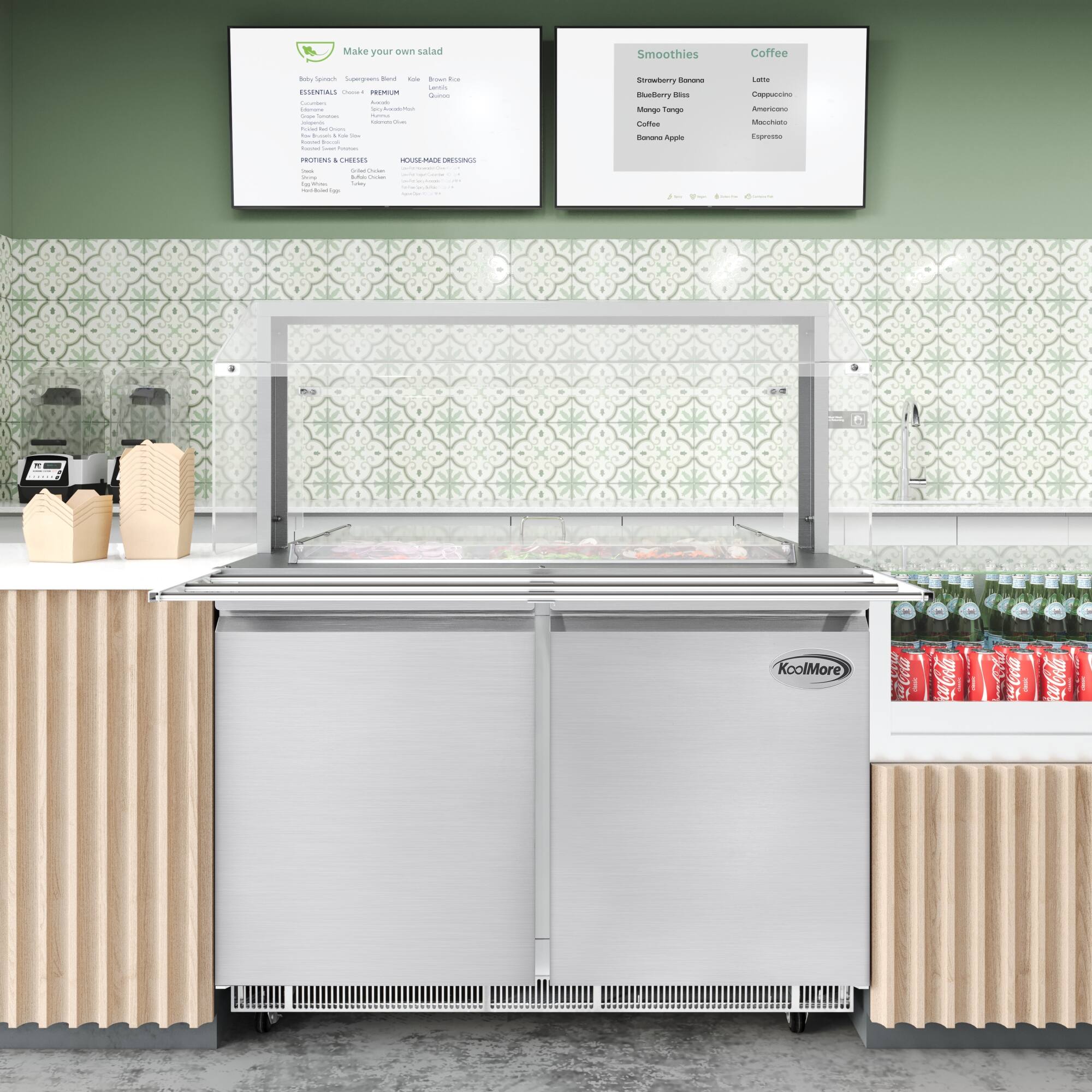 The text on the image reads: "Make your iw salad Smoothies Coffee - ot Spegrens - - I - - EUSENTIALS - PREMIUM i | I | - - - | | - - - - - - - - - - - - - - - - - - - - - - - - - - - - - - - - - - - - - - - - - - - - - - - - - - - - - - - - - - - - - - - - - - - - - - - - - - - - - - - - - - - - - - - - - - - - - - - - - - - - - - - - - - - - - - - - - - - - - - - - - - - - - - - - - - - - - - - - - - - - - - - - - - - - - - - - - - - - - - - - - - - - - - - - - - - - - - - - - - - - - - - - - - - - - - - - - - - - - - - - - - - - - - - - - - - - - - - - - - - - - - - - - - - - - - - - - - - - - - - - - - - - - - - - - - - - - - - - - - - - - - - - - - - - - - - - - - - - - - - - - - - - - - - - - - - - - - - - - - - - - - - - - - - - - - - - - - - - - - - - - - - - - - - - - - - - - - - - - - - - - - - - - - - - - - - - - - - - - - - - - - - - - - - - - - - - - - - - - - - - - - - - - - - - - - - - - - - - - - - - - - - - - - - - - - - - - - - - - - - - - - - - - - - - - - - - - - - - - - - - - - - - - - - - - - - - - - - - - - - - - - -