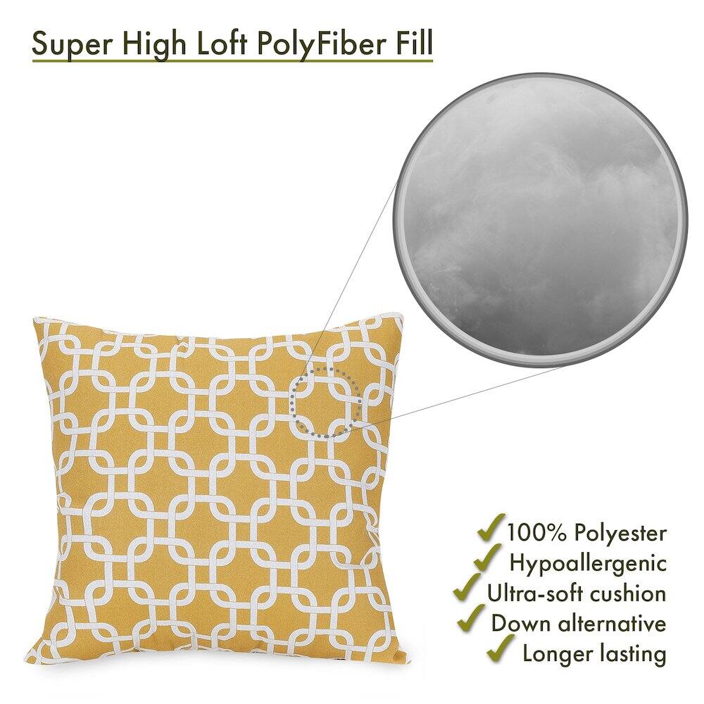 Super High Loft PolyFiber Fill

- 100% Polyester
- Hypoallergenic
- Ultra-soft cushion
- Down alternative
- Longer lasting