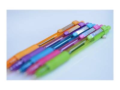 Alt View 2. Zebra -  Z-Grip Retractable Ballpoint Pen, Medium Point, 1.0mm, 24 Pack  - Assorted Ink.
