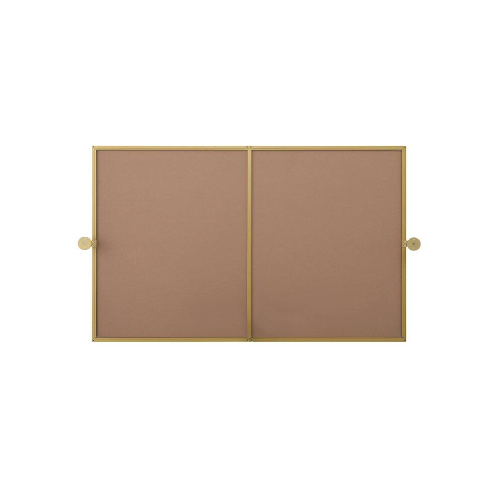Angle. Elegant Kitchen and Bath - Amoura 48X30 Pivot Mirror In Brass - Brass.