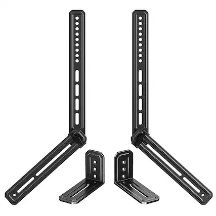 Front. ErgoAV - Universal Soundbar Mount Supports up to 15lbs - Black.