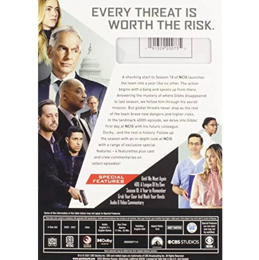 Left. NCIS: Naval Criminal Investigative Service: The Eighteenth Season   - DVD.