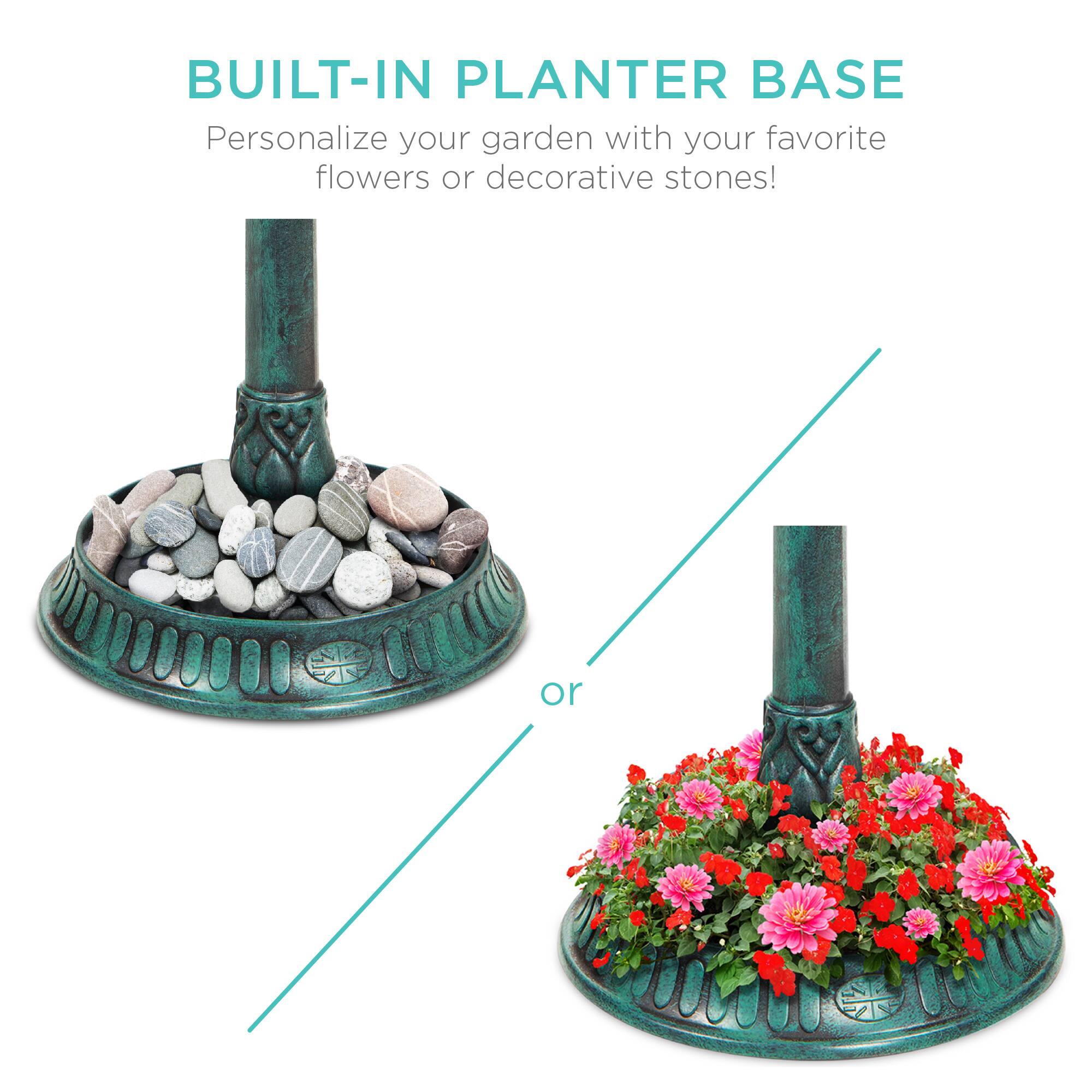 BUILT-IN PLANTER BASE

Personalize your garden with your favorite flowers or decorative stones!