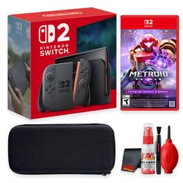 Switch 2 Video Game System Bundle With Carrying Case + Cleaning Kit + Nintendo Metroid Prime 4: Beyond Switch - Nintendo Switch 2