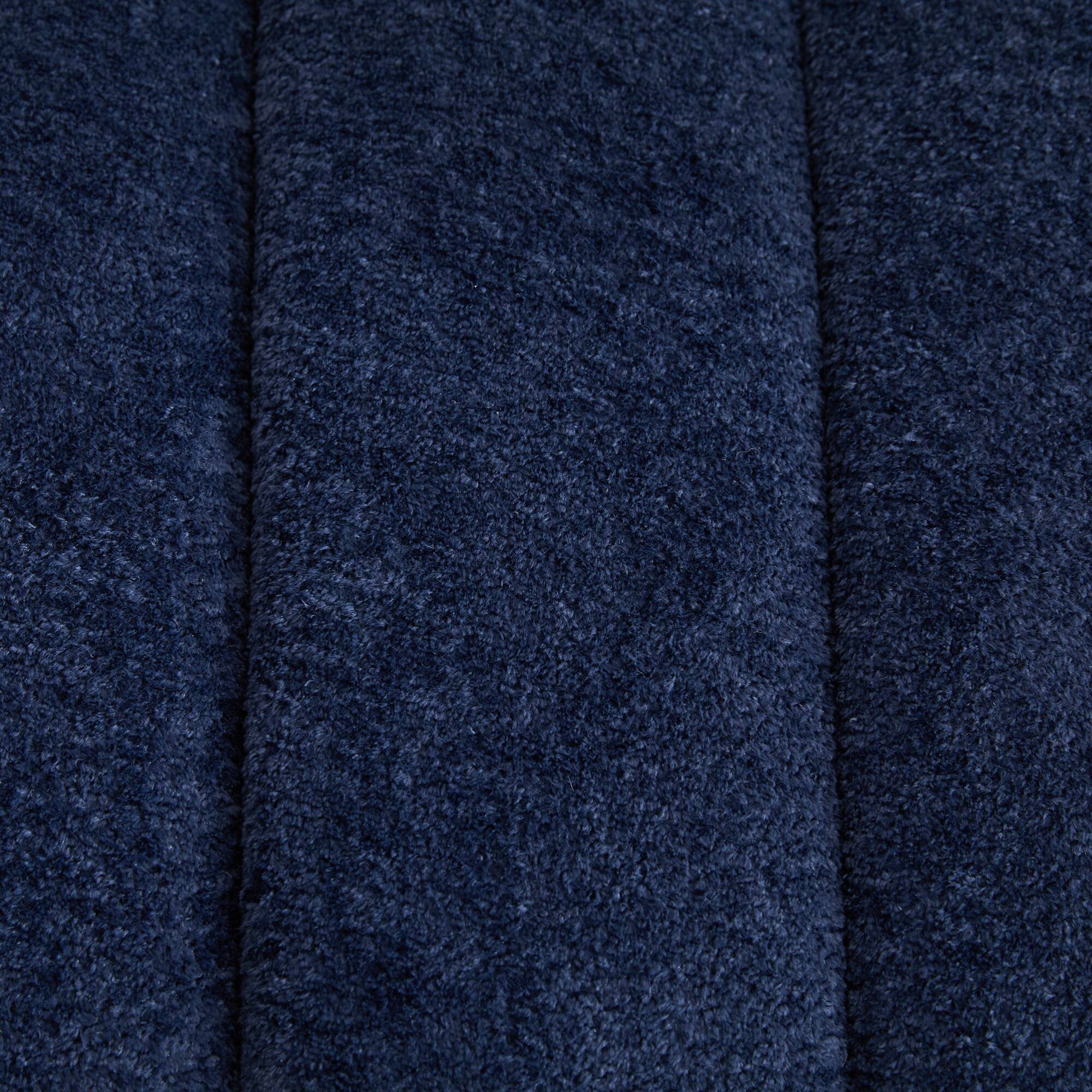 Alt View 4. GOODSILO - Modern Upholstered Armless Bed Bench with Channel Tufted Design, Multi-Functional Chenille Ottoman Foot Stool - Navy.