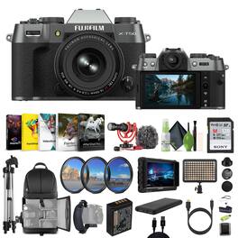 Fujifilm - X-T50 Mirrorless Camera XF16-50mm+ Rode Microphone +7" HD Monitor - Charcoal