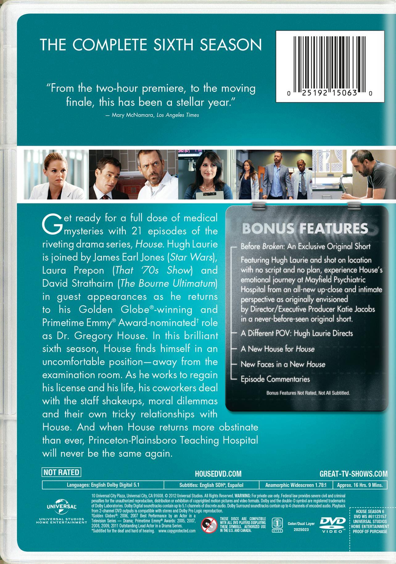 Angle. House: Season 6 [DVD].