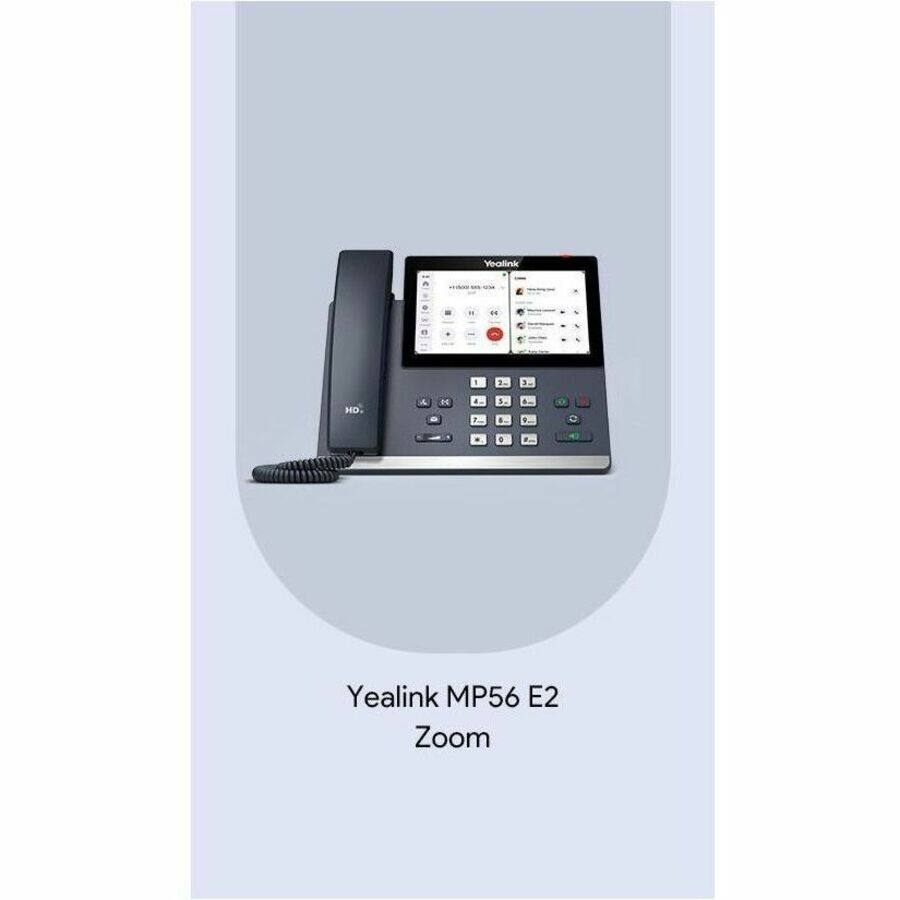 Mp56 Phone Yealink MP56 E2 IP Phone Corded Corded/Cordless Bluetooth, Wi Fi Wall ...
