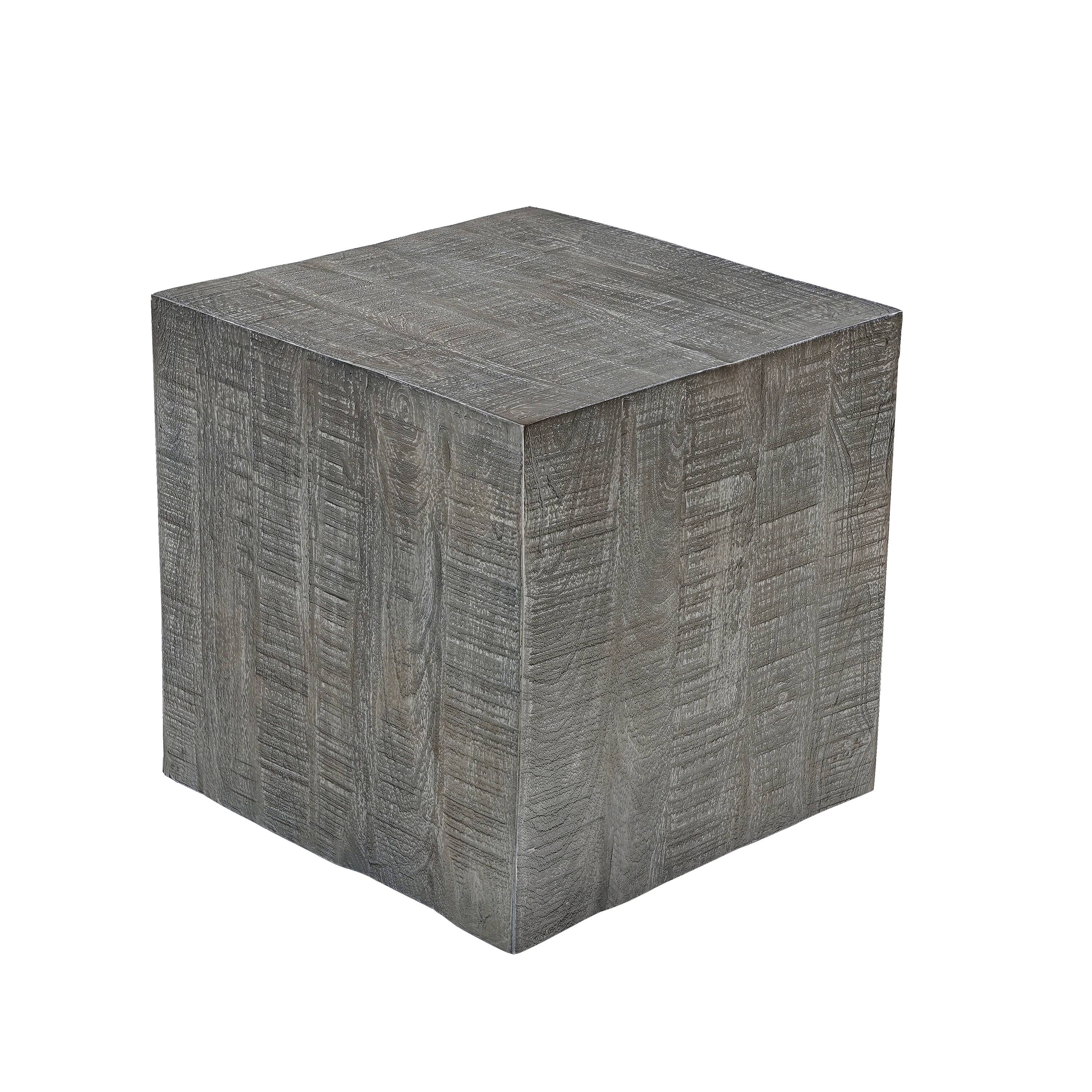 Manhattan Lane - Rydan Side End Table | 19 Inch Square Block Top - Gray