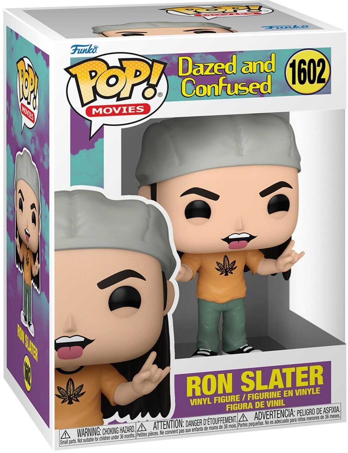 Funko POP! Movies Dazed and Confused 1602 Ron Slater Vinyl Figure / Figurine en Vinyle Figura de Vinil Peligro de Asfixia. ADVERTENCIA: PELIGRO DE ASFIXIA. DANGER D'ETOUFFEMENT. Partes pequenas. No es adecuado para menores de 36 meses. CHOKING HAZARD. WARNING: Choking Hazard. Not suitable for children under 36 months. Petites pieces. Ne convient pas aux enfants.