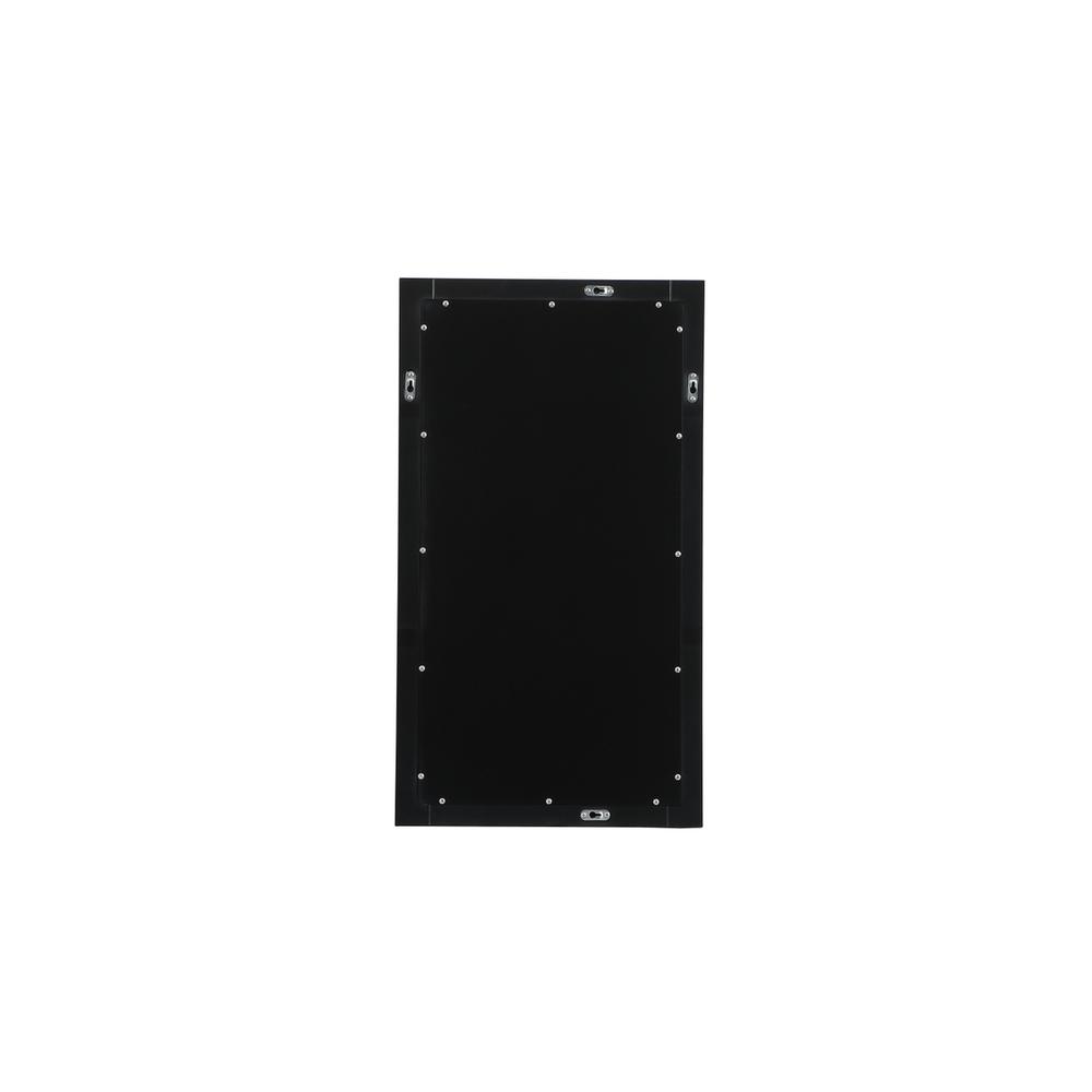 Angle. Elegant Decor - Aqua vanity mirror 18x32 inch in black - Black.