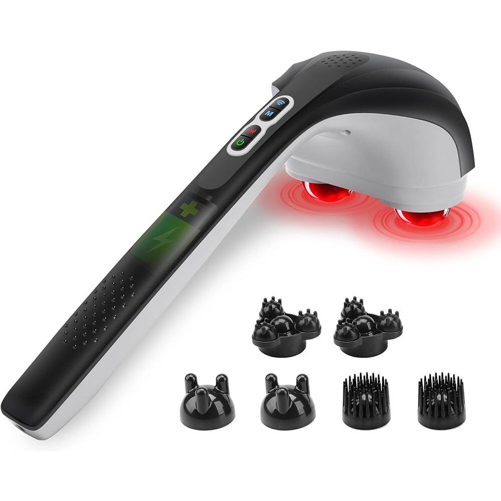 Front. Schertz - Rechargeable Handheld Deep Tissue Percussion Massager with Heat.