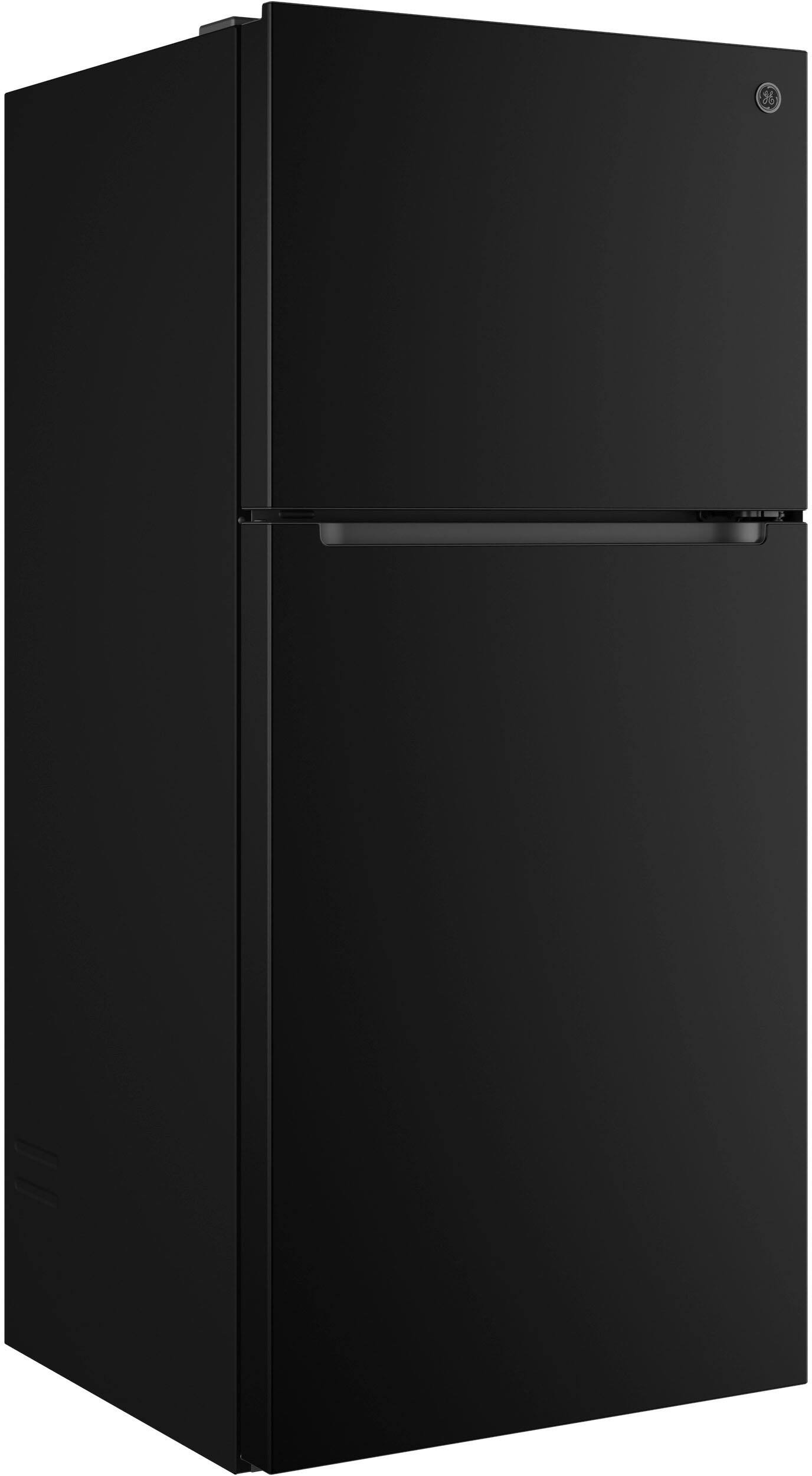 Alt View 27. GE - 30 in. Wide 21 Cu. Ft. Freestanding Garage Ready Top Freezer Refrigerator with Bright LED Lighting - Black.