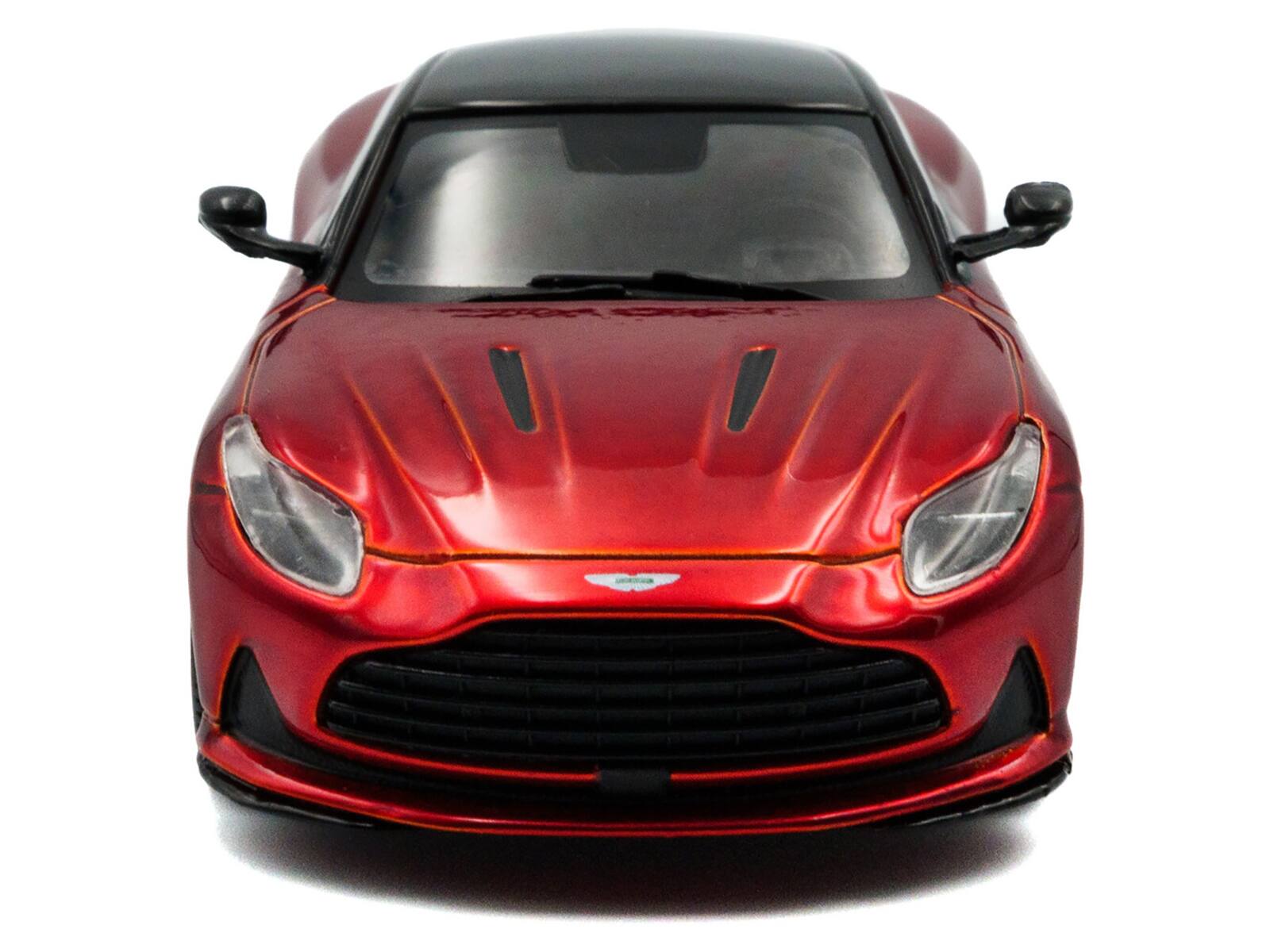 Alt View 1. Solido - 2023 Aston Martin DB12 Coupe Hyper Red Metallic with Black Top 1/43 Diecast Model Car by Solido - Red Metallic with Black.