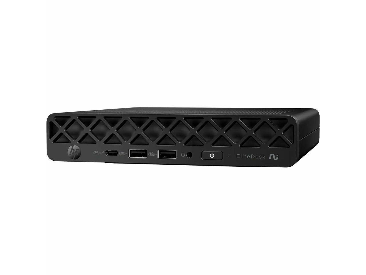 Alt View 10. HP - HP EliteDesk 8 G1a - AMD Ryzen AI 7 350 - 32 GB - 512 GB SSD - Mini PC - Black - Windows 11 Pro - Black.
