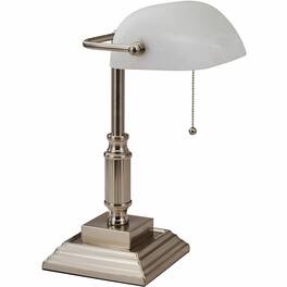 Advantus - Victory Light Banker's Brass Desk Lamp 14.8" Height x 6.5" Width 10 W LED Bulb