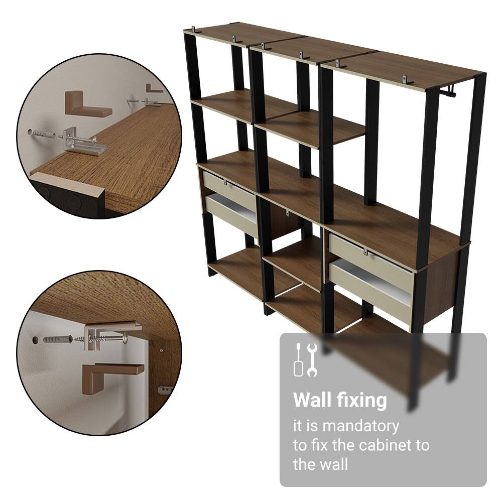 Wall fixing  
it is mandatory to fix the cabinet to the wall