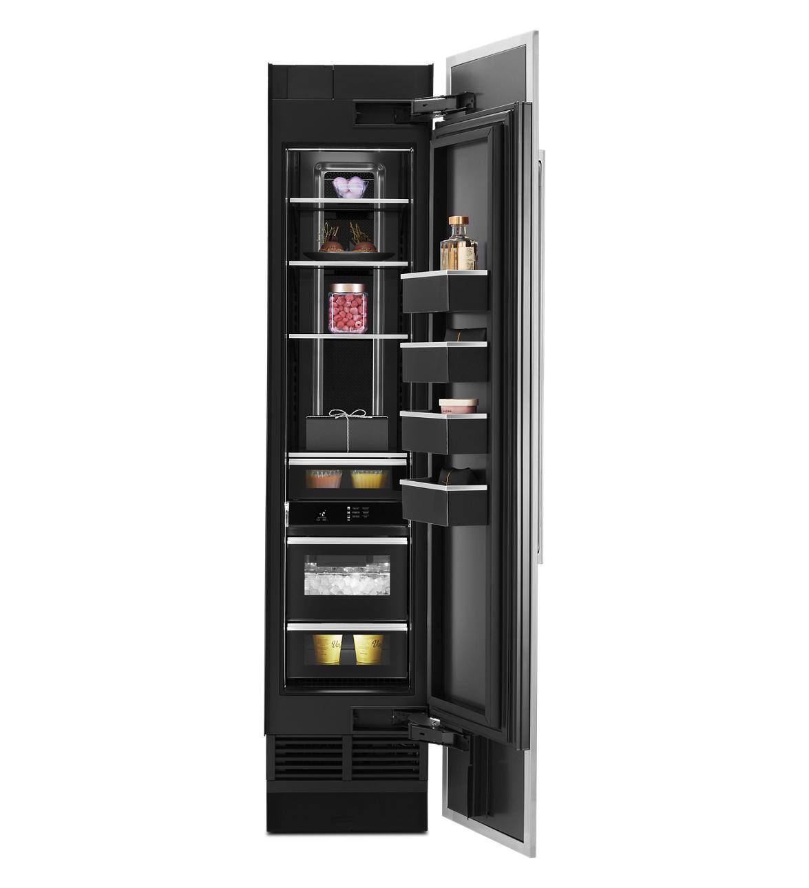 Alt View 17. JennAir - 8.0 Cu. Ft. Upright Wi-Fi Freezer - Custom Panel Ready.