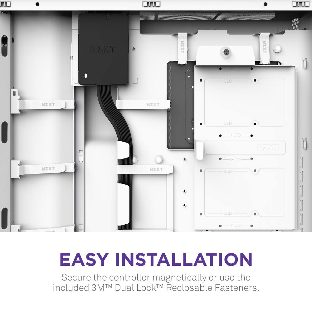 Easy Installation: Secure the controller magnetically or use the included 3M Dual Lock Reclosable Fasteners.