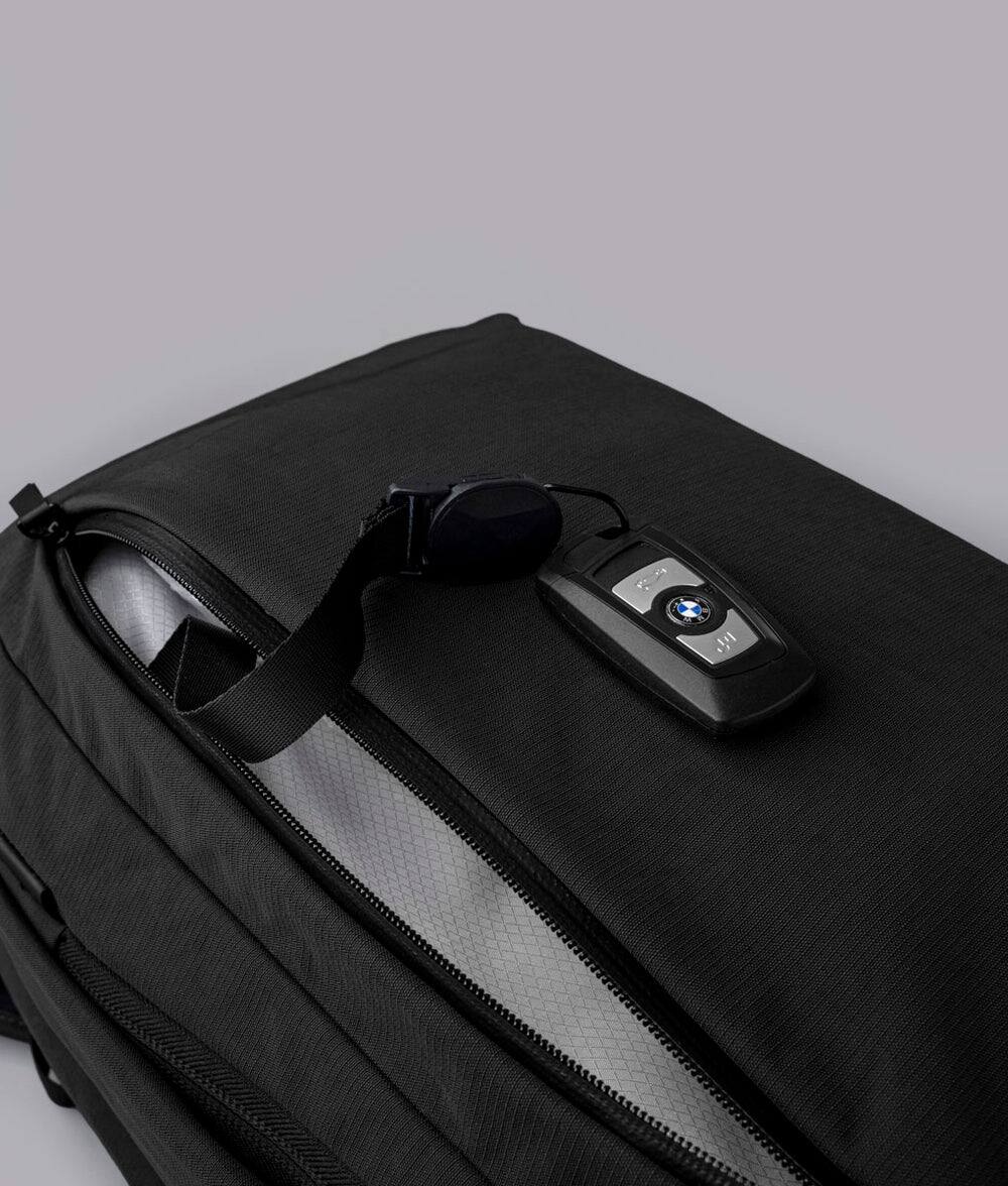 Alt View 4. ALPAKA - Metro Backpack Pro 24L Business Travel Backpack for 16-Inch Laptop with Luggage Pass-Through - Weather-Resistant - Black Axoflux 400D Ripstop Nylon.