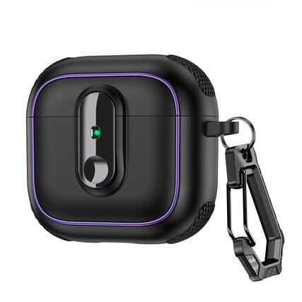 Front. Stock Preferred - Magnetic Rugged Case for AirPods Pro 2nd Gen Black - Black.