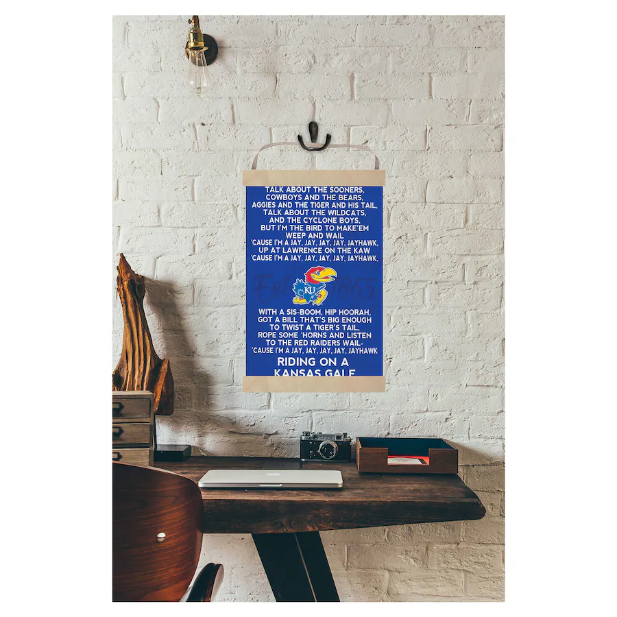 Jayhawk Riding Tiger Jardine Kansas Jayhawks Fight Song Banner Sign Blue 4941667 - Best Buy
