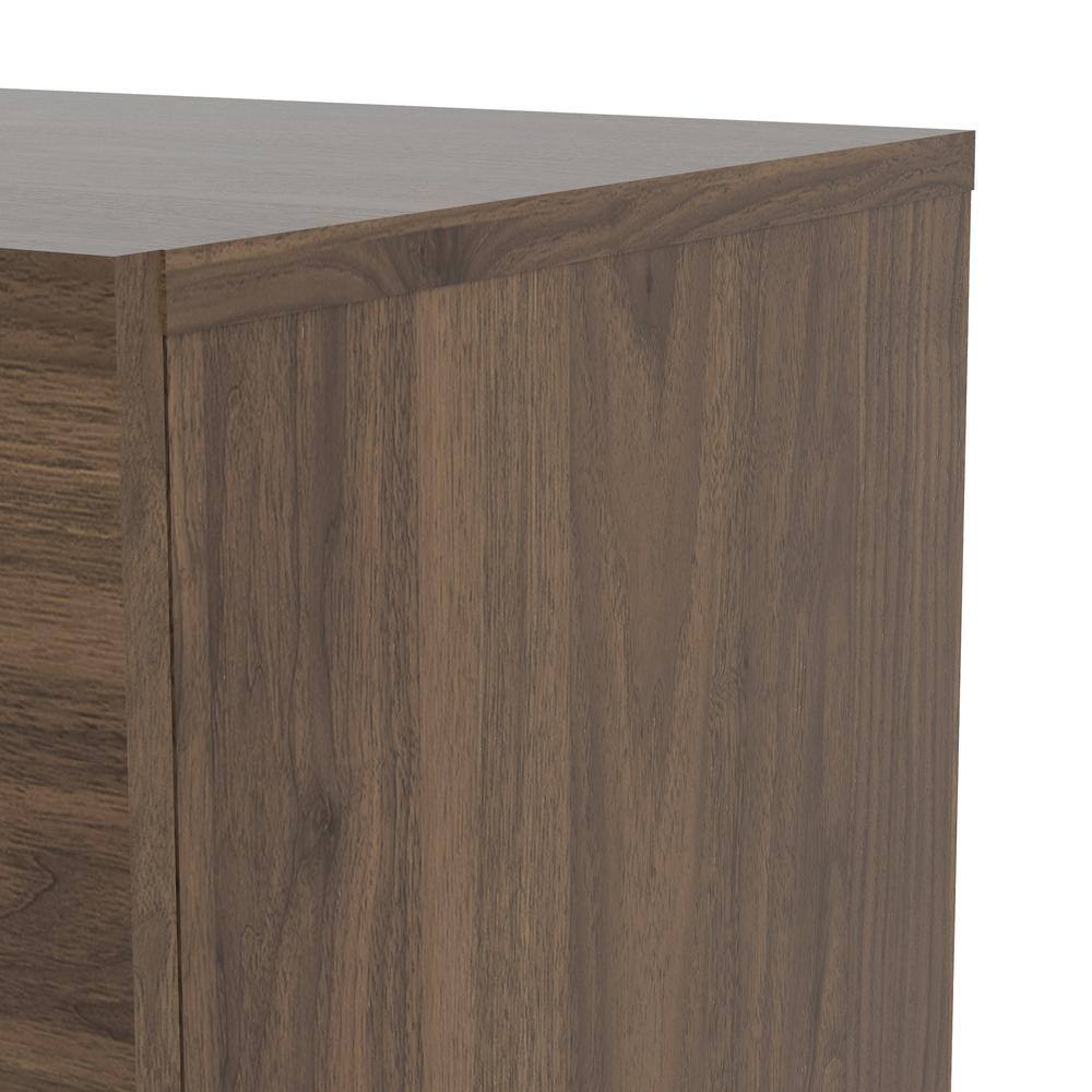 Alt View 2. Tvilum - Austin 2 Drawer Nightstand, Walnut - Brown.