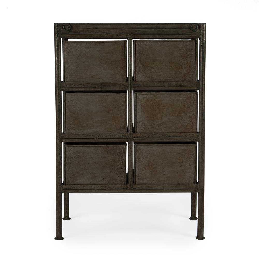 Left. Butler Specialty - Cameron Industrial Chic Drawer Chest - Bronze.