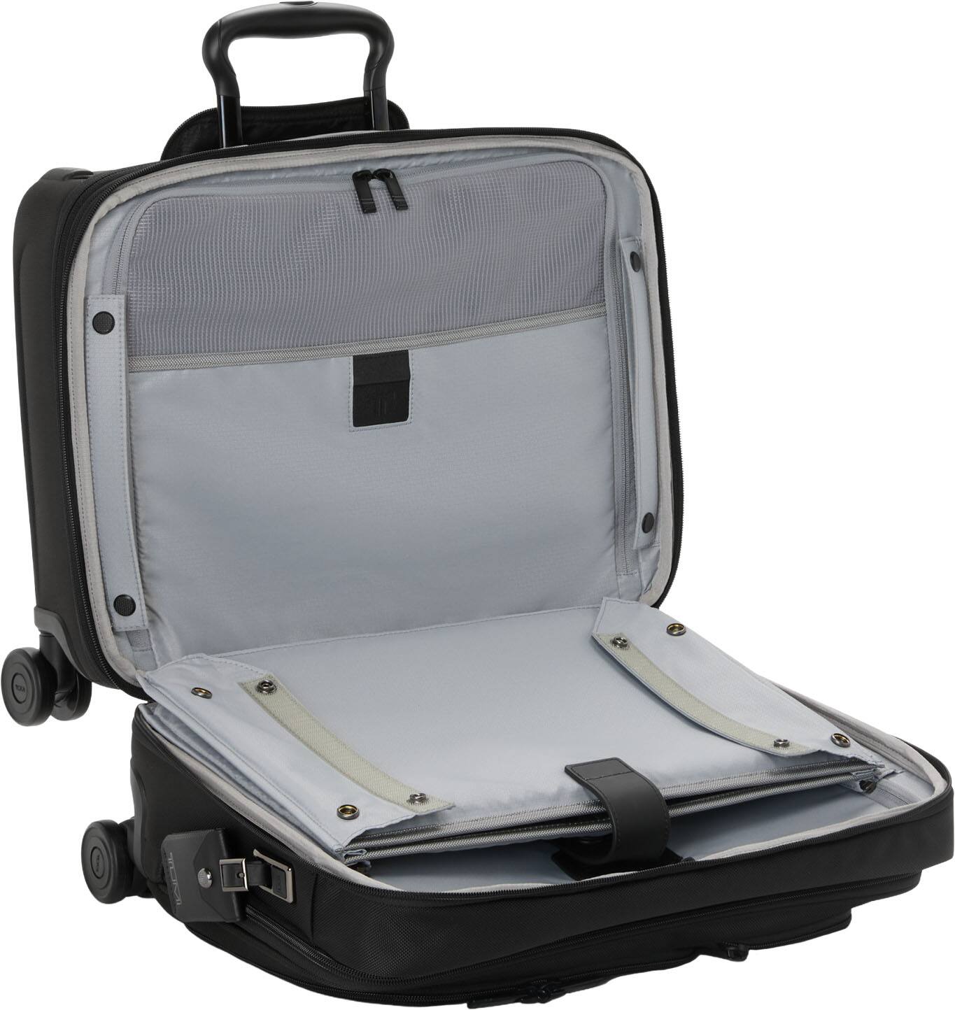 Angle. TUMI - Alpha Deluxe Expandable Wheeled Laptop Briefcase Fits Up to 15" Laptop - Black.
