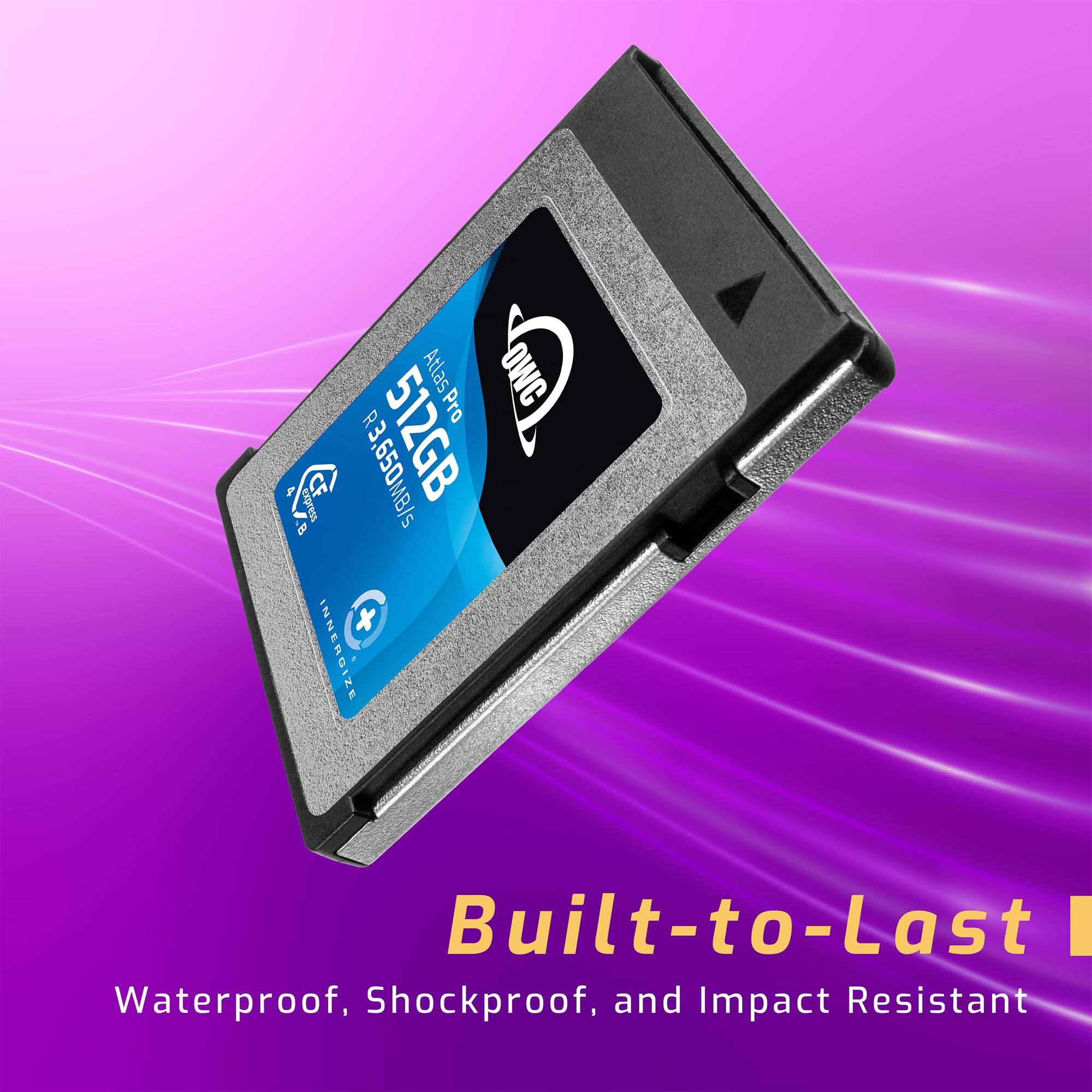 Alt View 2. OWC - OWC 512GB Atlas Pro High-Performance CFexpress 4.0 Type B Memory Card, Professional Grade.