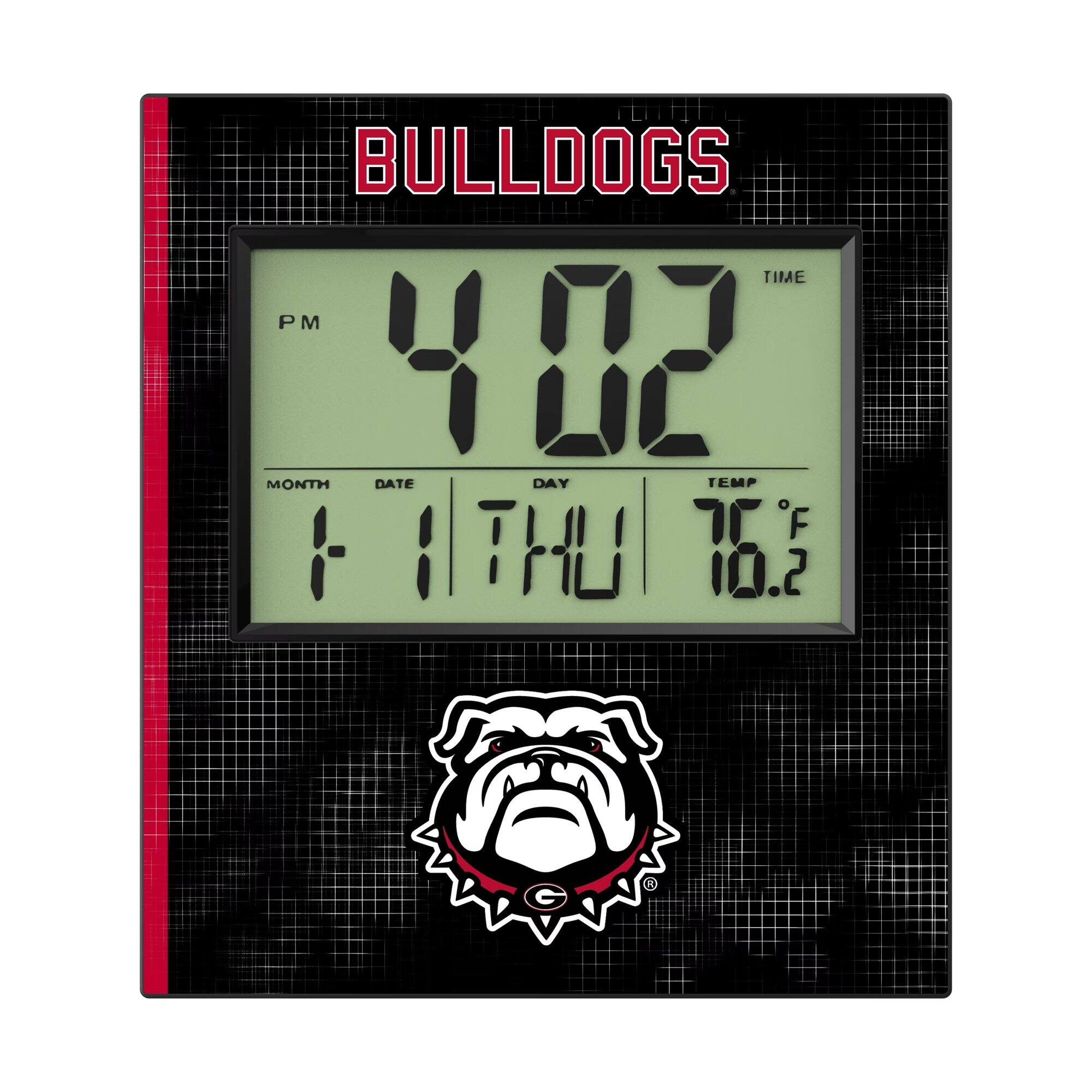 BULLDOGS  
TIME: 4:02 PM  
MONTH: 1  
DATE: 1  
DAY: THU  
TEMP: 76.2°F