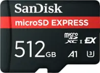 SanDisk microSD EXPRESS microSDXC 512GB A1 3