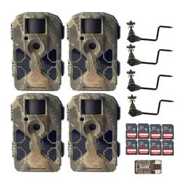 Stealth Cam - G42NG No-Glo Trail Camera 4-Pack Ready-to-Go Accessory Bundle