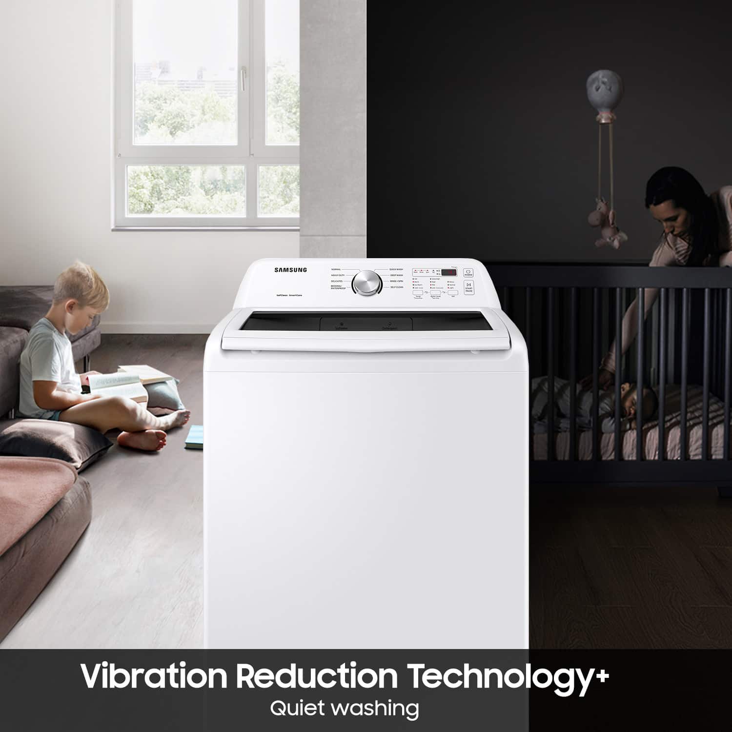 SAMSUNG B -- Vibration Reduction Technology+ Quiet washing