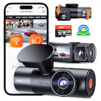 Vantrue - N5 4-Channel Dash Cam w/ 128GB Micro SD Card, All-Around Coverage, Parking Mode, Night Vision, 5GHz Wi-Fi & GPS - Black - Front_Zoom