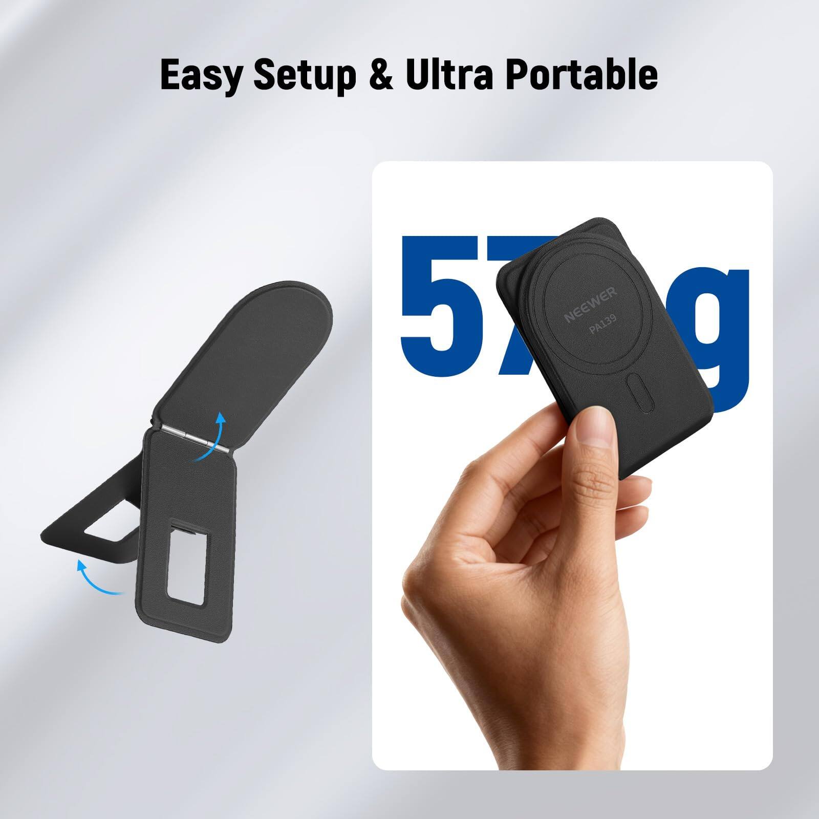 Easy Setup & Ultra Portable

57g

NEEWER PA139