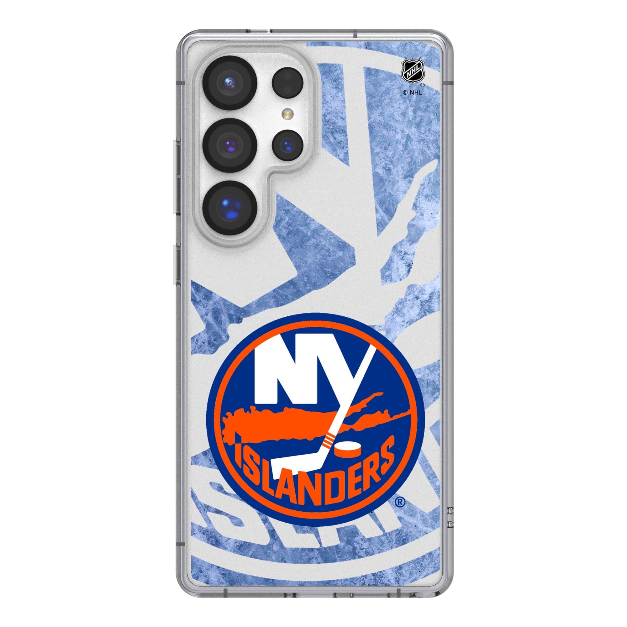 Keyscaper - NHL - New York Islanders Galaxy Clear Ice Case - S25 - Multicolor