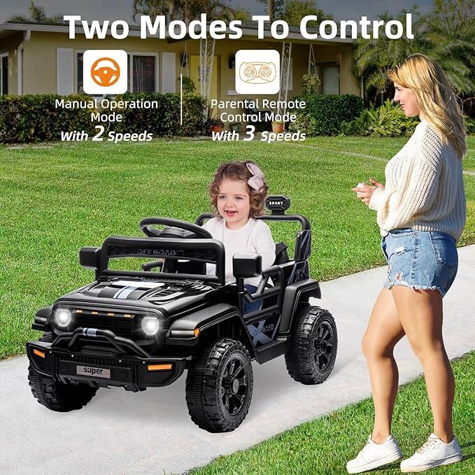 Maxxis Merch 12V Kids Electric Ride on Truck Car Remote Control, Twin ...