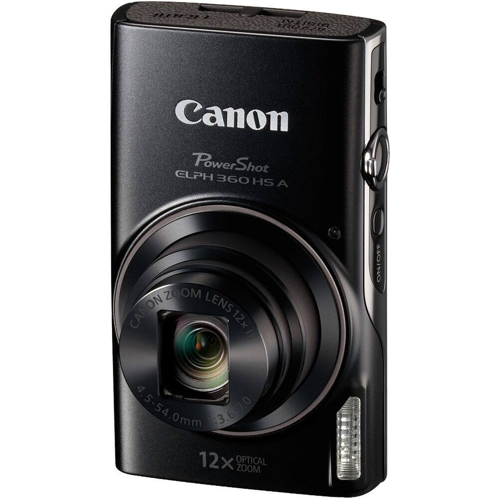 Canon PowerShot ELPH 360 HS A  
Canon ZOOM LENS 12x  
4.5-54.0mm  
12x OPTICAL ZOOM